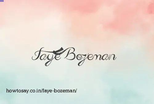 Faye Bozeman