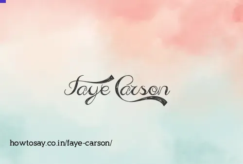 Faye Carson