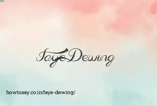Faye Dewing