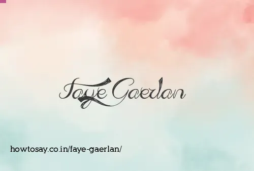 Faye Gaerlan