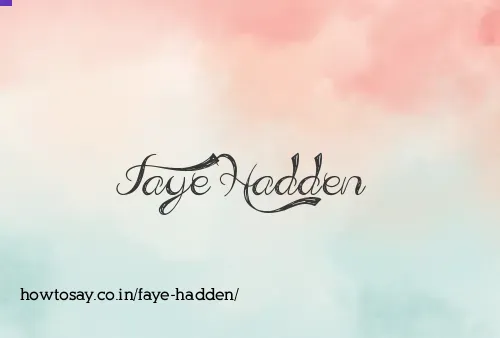 Faye Hadden