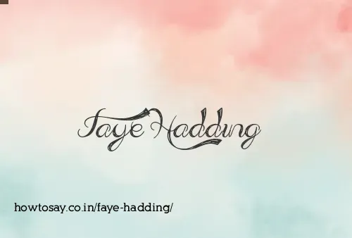 Faye Hadding