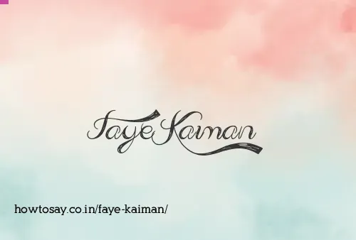 Faye Kaiman
