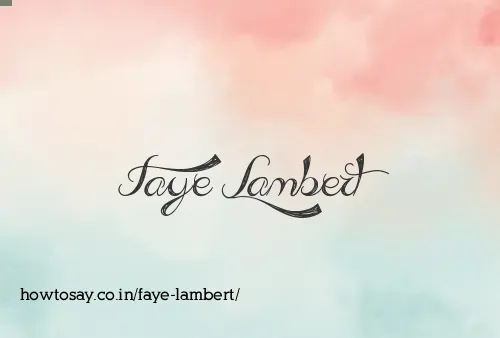 Faye Lambert