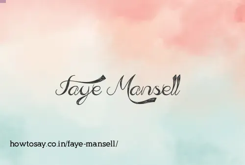 Faye Mansell