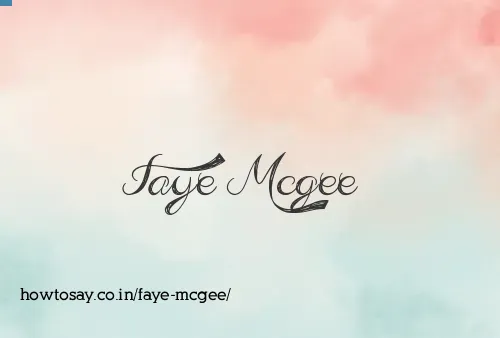 Faye Mcgee