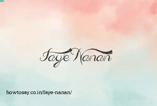 Faye Nanan