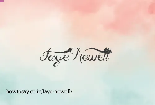 Faye Nowell