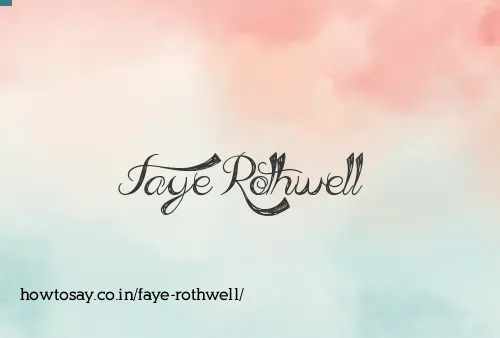 Faye Rothwell