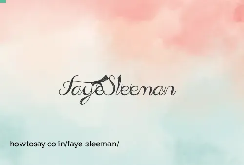 Faye Sleeman