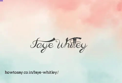 Faye Whitley