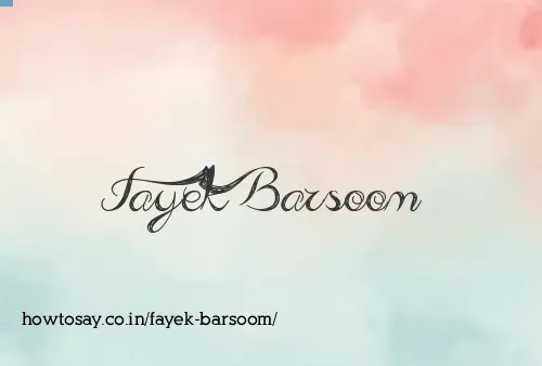 Fayek Barsoom