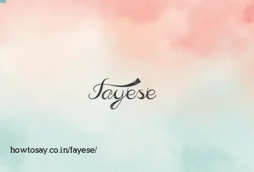 Fayese