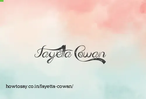 Fayetta Cowan