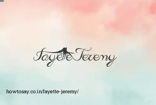 Fayette Jeremy