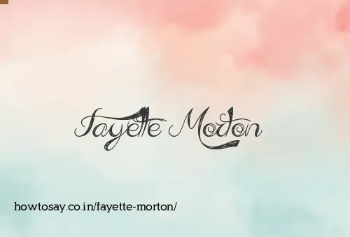 Fayette Morton