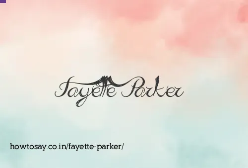 Fayette Parker