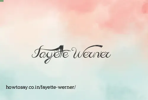 Fayette Werner