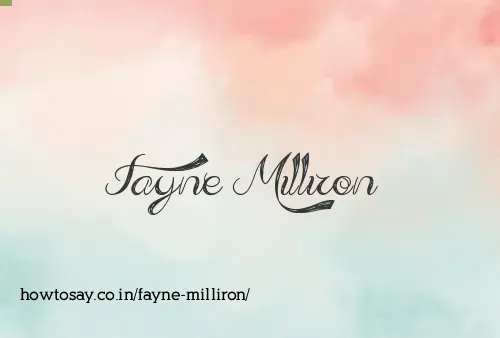Fayne Milliron
