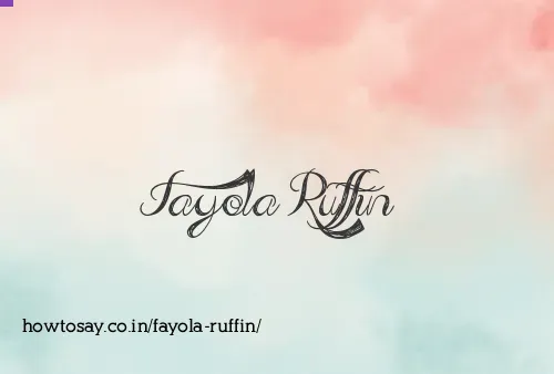 Fayola Ruffin