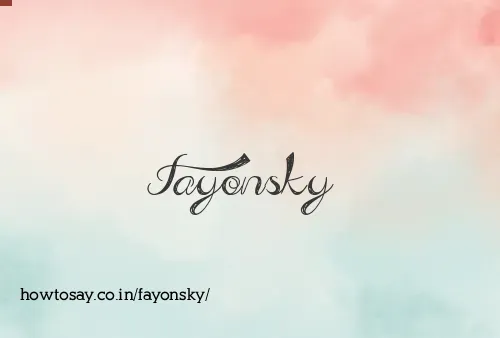Fayonsky
