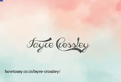 Fayre Crossley