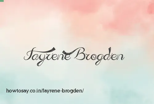 Fayrene Brogden