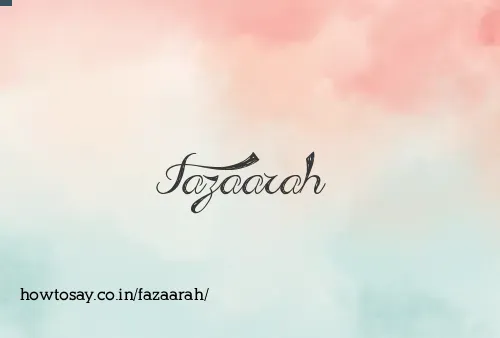 Fazaarah