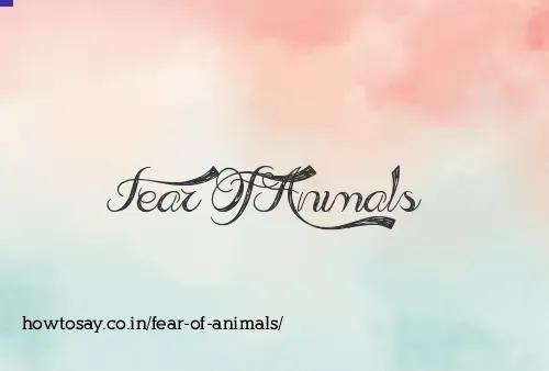 Fear Of Animals