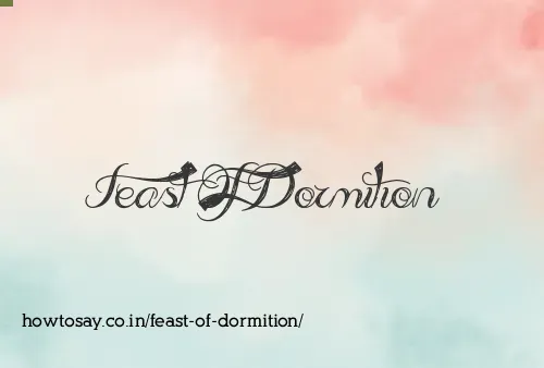 Feast Of Dormition