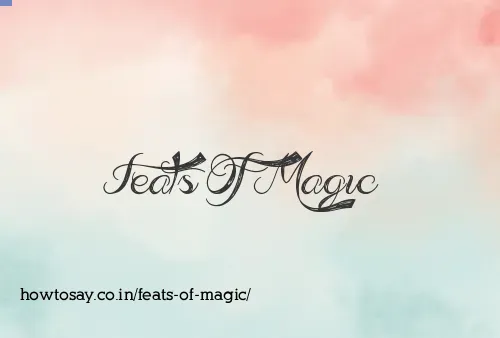 Feats Of Magic