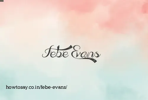 Febe Evans