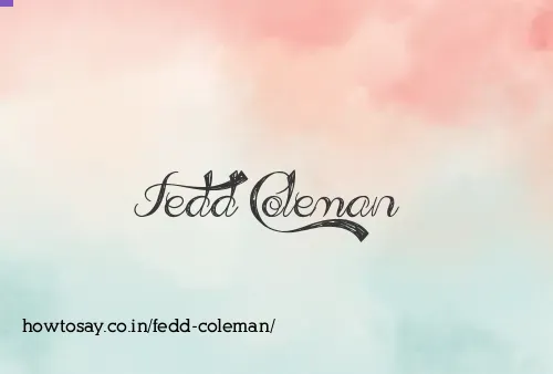Fedd Coleman