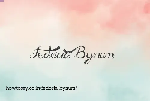 Fedoria Bynum