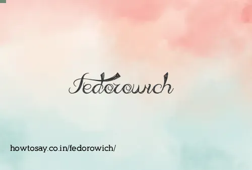 Fedorowich