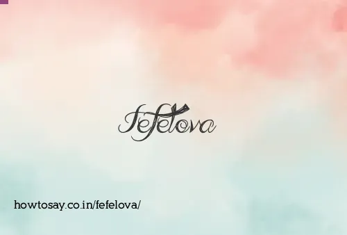 Fefelova