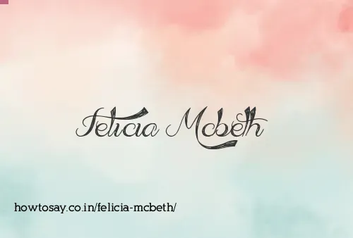 Felicia Mcbeth