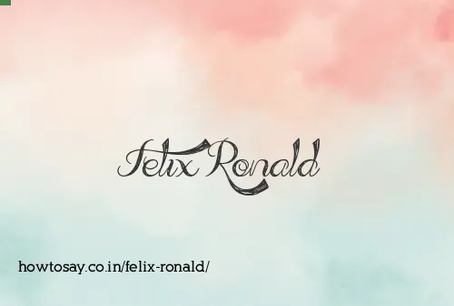Felix Ronald