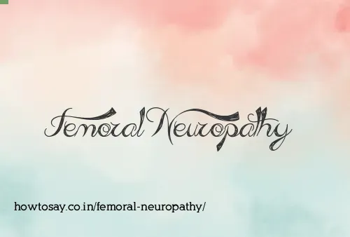 Femoral Neuropathy