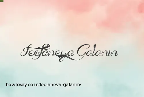 Feofaneya Galanin