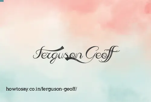 Ferguson Geoff