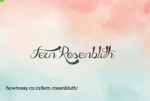Fern Rosenbluth
