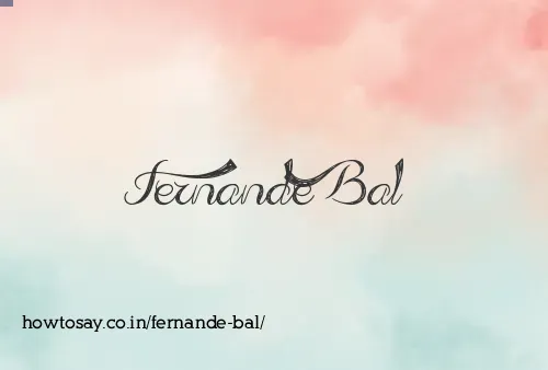 Fernande Bal