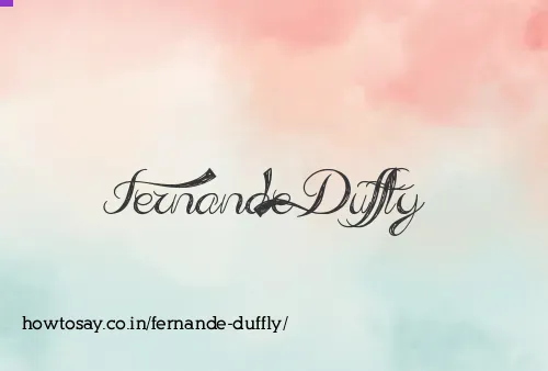 Fernande Duffly
