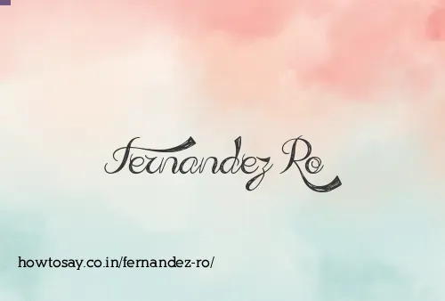 Fernandez Ro