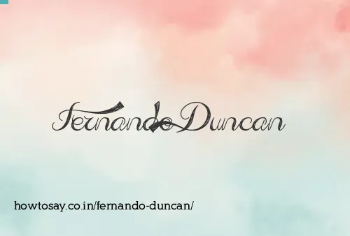 Fernando Duncan