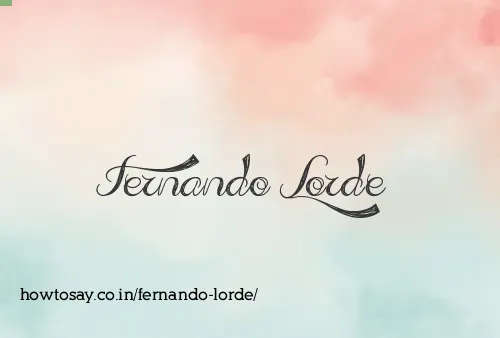 Fernando Lorde