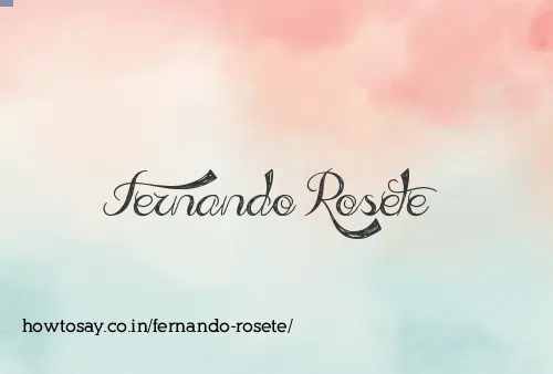 Fernando Rosete