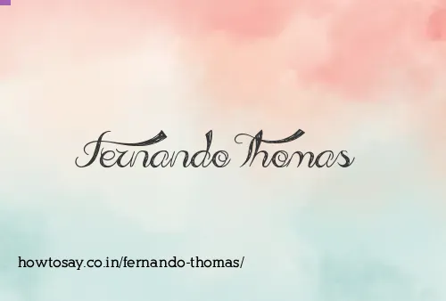 Fernando Thomas
