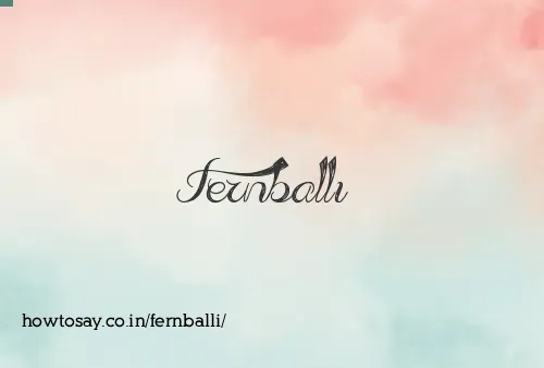 Fernballi